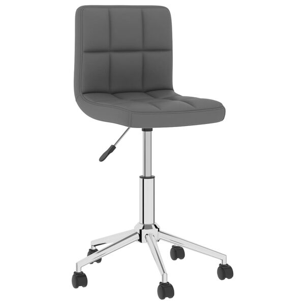 vidaXL Esszimmerst&uuml;hle 6 Stk. Drehbar Grau Kunstleder