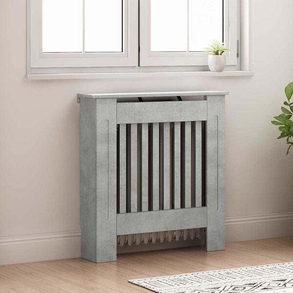 vidaXL Heizk&ouml;rperabdeckung Beton Grau 78 x 19 x 81,5 cm Holzwerkstoff