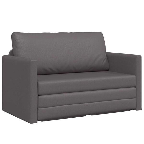 vidaXL Schlafsofa Grau 124 x 71 x 78 cm Kunstleder