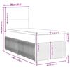 vidaXL Boxspringbett mit Matratze Dunkelgrau 80x200 cm Samt