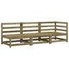 vidaXL Gartensofa 3-Sitzer Kiefernholz Impr&auml;gniert