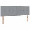 vidaXL Boxspringbett mit Matratze Hellgrau 200 x 140 cm Polyester