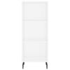 vidaXL Highboard Hochglanz-Wei&szlig; 34,5x32,5x180 cm Holzwerkstoff