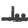 vidaXL Schiebet&uuml;rbeschlag-Set 305 cm Stahl Schwarz