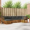 vidaXL Sofagarnituren 7 pcs Natur und Anthrazit Massivholz Akazie