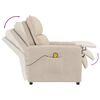 vidaXL Massagesessel Creme Mikrofasergewebe