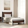 vidaXL Metallbett ohne Matratze Braun Eichen-Optik 80x200 cm