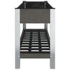 vidaXL Garten-Hochbeet mit Ablage Grau 120x50x75 cm WPC