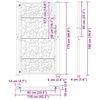 vidaXL Gartentor 100x175 cm Wetterfester Stahl Blattdesign