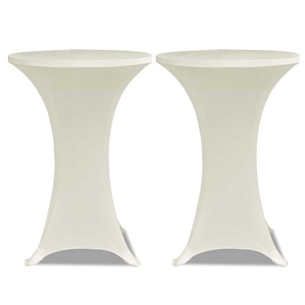 vidaXL Stehtischhussen 4 Stk. &Oslash; 70 cm Creme Stretch