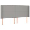 vidaXL Boxspringbett mit Matratze & LED Hellgrau 200x200 cm Stoff