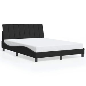 vidaXL Bettgestell ohne Matratze "Hanko" Schwarz 120x200 cm Samt