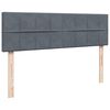 vidaXL Ottoman-Bett mit Matratze & LEDs Dunkelgrau 160x200 cm Samt