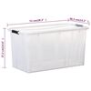 vidaXL Aufbewahrungsboxen mit Deckeln 5 Stk. Transparent 80 L