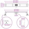 vidaXL Duschablauf 2-in-1 mit 360&deg; Siphon Schwarz 60 cm Edelstahl 304