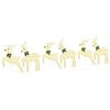 vidaXL LED Rentiere 6 stk. Gold 45 x 19 x 65 cm Stoff