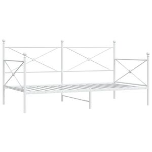 vidaXL Tagesbett ohne Matratze Wei&szlig; 100x200 cm Stahl