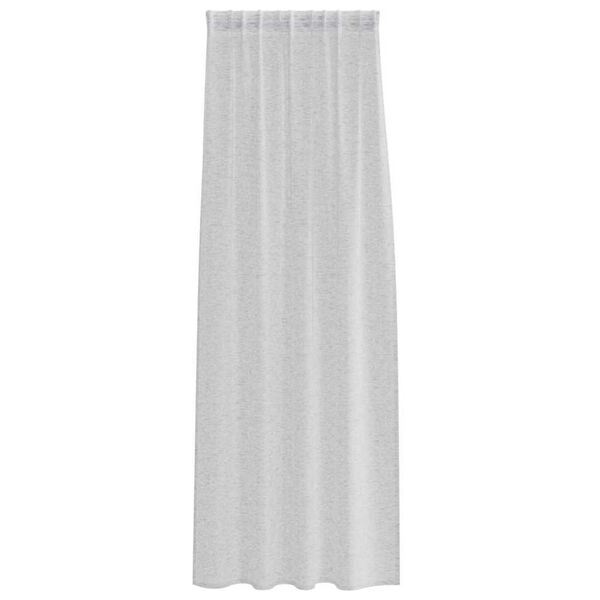 vidaXL Voile-Vorhang 2 pcs Hellgrau 225 x 140 cm Polyester