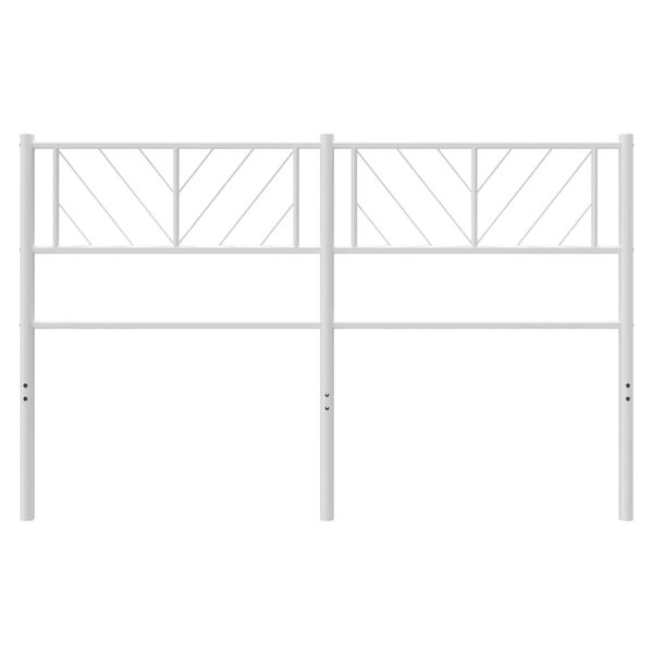 vidaXL Ersatz-Kopfteil Metall Wei&szlig; 140 cm