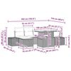vidaXL Garten-Sofa-Set mit Speicher 7 pcs Hellgrau Poly Rattan