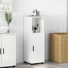 vidaXL Badezimmerschrank mit Speicher Hochglanz Wei&szlig; 30 x 35 x 95 cm