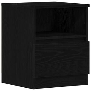 vidaXL Nachttisch Schwarz Eichen-Optik 40 x 40 x 50 cm Holzwerkstoff