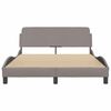 vidaXL Bettgestell "Dover" Taupe 120x200 cm Stoff