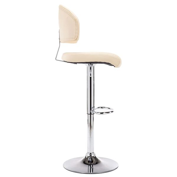 vidaXL Barhocker Cremewei&szlig; Kunstleder