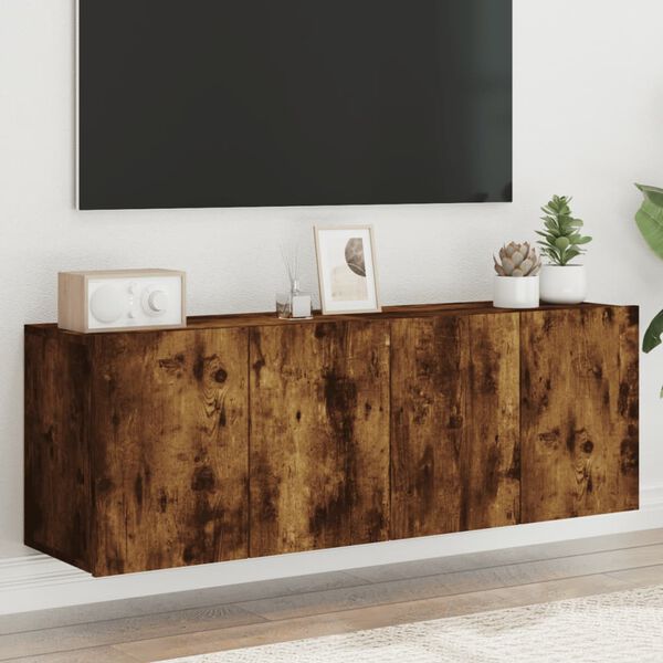 vidaXL TV-Wandschr&auml;nke 2 Stk. R&auml;uchereiche 60x30x41 cm