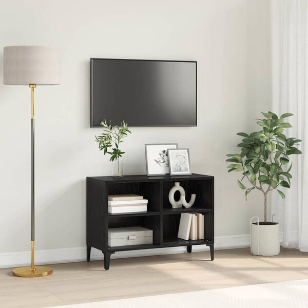vidaXL TV-Schrankset Schwarz 69,5 x 30 x 50 cm Holzwerkstoff