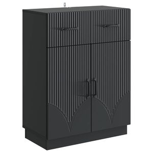 vidaXL Sideboard Schwarz 66 x 34,5 x 87 cm Holzwerkstoff