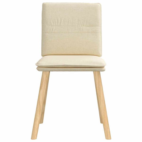 vidaXL Esszimmerst&uuml;hle 4 Stk. Creme Stoff