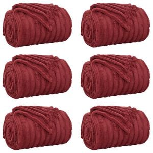 vidaXL Wohndecken 6 stk. Bordeauxrot 95 x 220 cm 2.85 kg Fleece