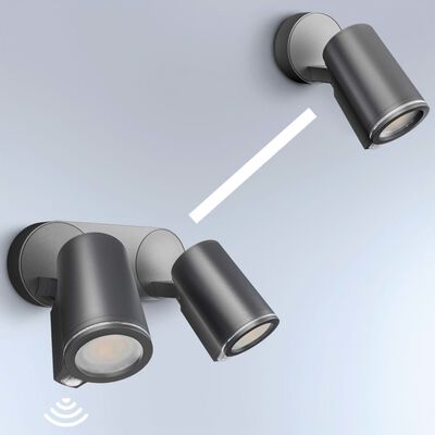 Steinel Sensor-Außenstrahler Spot Duo Sensor Schwarz