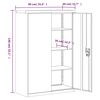 vidaXL Aktenschrank Anthrazit und Wei&szlig; 90x40x140 cm Stahl