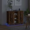 vidaXL LED-Sideboard mit Regal Altholz 90 x 32 x 75 cm Holzwerkstoff
