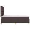 vidaXL LED Boxspringbett mit Matratze Dunkelbraun 140 x 190 cm Stoff