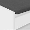 vidaXL Flurbank mit Kissen mit Regal Wei&szlig; 103 x 38 x 45 cm