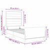 vidaXL Bettgestell mit Kopfteil Creme 90 x 200 cm Stoff