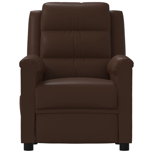 vidaXL Massagesessel Braun Kunstleder