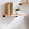 vidaXL Wandregal 40x40x2 cm Massivholz Eiche Unbehandelt