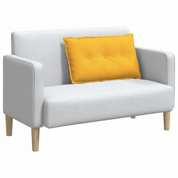 vidaXL R&uuml;ckenkissen Helles Gelb 80 x 50 cm Cordstoff