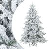 vidaXL K&uuml;nstlicher Scharnier-Weihnachtsbaum schneebedeckt Wei&szlig; 180 cm