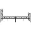vidaXL Bettgestell mit Kopf- und Fu&szlig;teil Metall Schwarz 150x200 cm