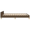 vidaXL Bettgestell ohne Matratze Dunkelbraun 120x190 cm Stoff
