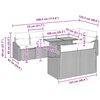 vidaXL Garten-Sofa-Set mit Speicher 9 pcs Grau Poly Rattan