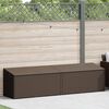 vidaXL Garten-Auflagenbox Braun 220x50x58 cm Poly Rattan