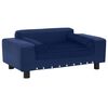 vidaXL Hundesofa Blau 81x43x31 cm Pl&uuml;sch und Kunstleder