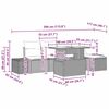 vidaXL Gartensofa-set mit Kissen 6 pcs Schwarz Poly-Rattan