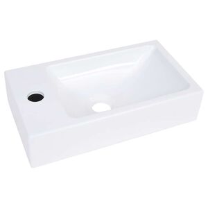 vidaXL Waschbecken 400x220x90 mm SMC Wei&szlig;
